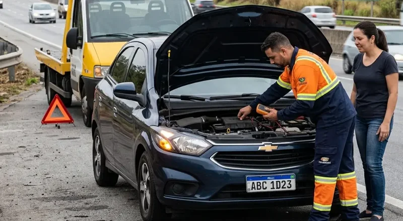 Auto socorro 24h em Contagem – pane elétrica, mecânica e bateria fraca